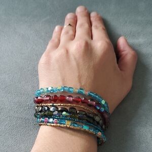 Multicolor Beaded Bracelet Set